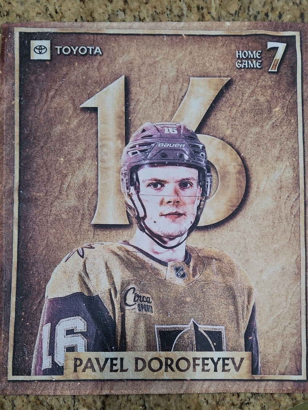 Pavel Dorofeyev Las Vegas Knights Playoff Game 3 Towel